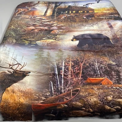 VIVIHOME Oso Negro Ciervo Ropa de Cama Bosque Animales Alce Alce Vida Silvestre Foto 1 de 4