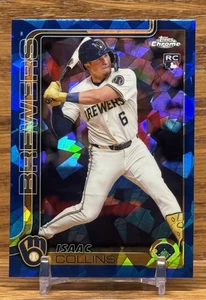 ISAAC COLLINS Sapphire Refractor Rookie | 2025 Topps Chrome Sapphire BREWERS - Picture 1 of 2