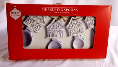 2025 ALDI Merry Moments Christmas Gingerbread House Theme Measuring Spoons NEW - Image 1 of 2