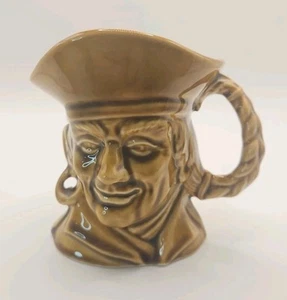Taza vintage Rockingham Harker 1840 Toby Pirate marrón esmalte por goteo - Hecha en EE. UU. - Imagen 1 de 6