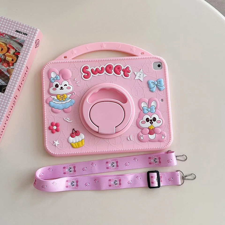 For iPad 11th A16 10th 10.9" 9 8 mini 7 6 Air Pro 11 Cute Kid Stand Case Cover - Image 1 of 4