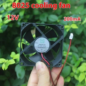 1 Piece 8025 80*80*25mm DC12V 200mA 2.4W Ultra Quiet Cooling Fan 2Pin _vf - Zdjęcie 1 z 4