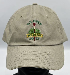US Open Merion 2013 USGA Member Adjustable Strapback Baseball Hat Cap Brown PGA - Picture 1 of 6