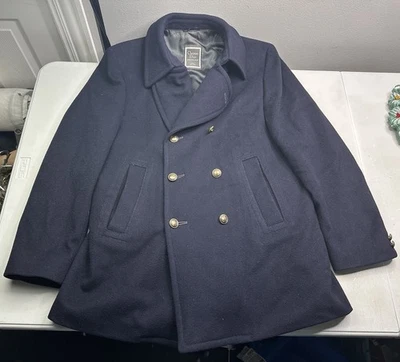 Abrigo Christian Dior Vintage Azul Marino Guisante Hombre Talla 42R M Mujer’s Grande CLÁSICO Foto 1 de 4