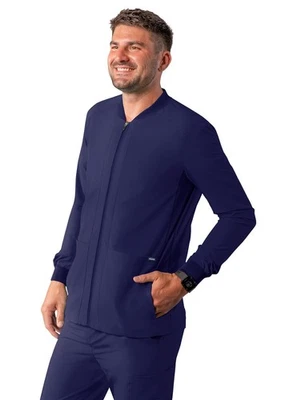 Adar Addition Scrubs For Men - Zippered Bomber Scrub Jacket - Image 1 of 4