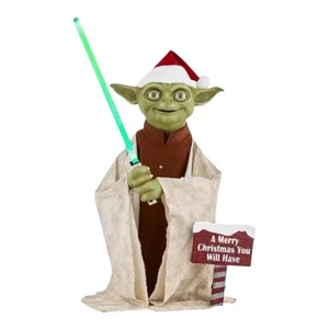 Yoda animato 3,5 piedi movimento attivato LED decorazione Natale Halloween NUOVO sigillato - Foto 1 di 14
