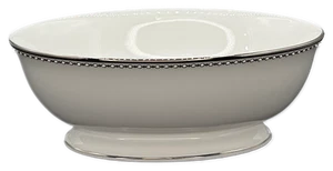 Lenox Pearl Platinum Vegetable Bowl Oval Serving 9" USA - Picture 1 of 4