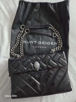 Kurt Geiger Patent Kensington bag with Rainbow Inside! - Image 1 of 4