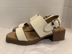 Aerosoles Women’s Wedge Sandals Heels Off White Cream Size 8 Wide - Picture 1 of 14
