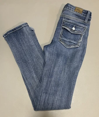 Pantalones de mezclilla Daytrip Youth 16 R calce recto lavado medio ligero cintura ajustable Foto 1 de 4