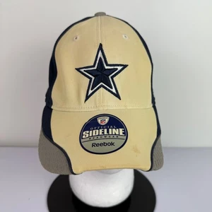 Dallas Cowboys Reebok NFL Official Sideline Hat Beige Navy Size L/XL Fitted Hat - Bild 1 von 10