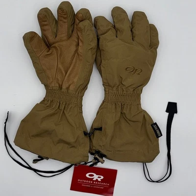 Guantes Outdoor Research Firebrand para hombre pequeños cuero Coyote Gore-Tex con forro Foto 1 de 4