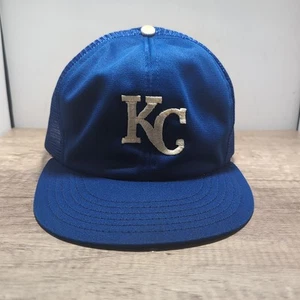 Gorra de camionero vintage de los Kansas City Royals para hombre Snapback azul blanco años 80 Annco - Imagen 1 de 12