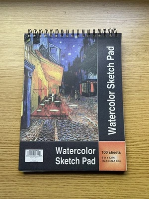 Watercolor Sketch Pad - 100 Sheets - 9x12 inches Spiral Binding Art Drawing - Image 1 of 4