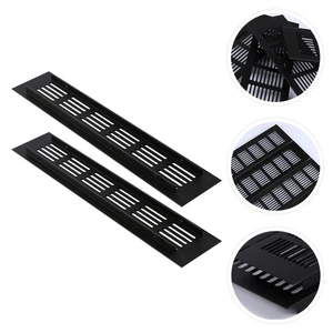 2 Pcs Rectangular Breathable Mesh Aluminum Alloy Furniture Vent - Bild 1 von 12