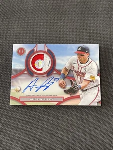 AUSTIN RILEY 2025 TOPPS TRIBUTE AUTO PATCH RED /10 COLOR MATCH! MINT! BRAVES  - Picture 1 of 3