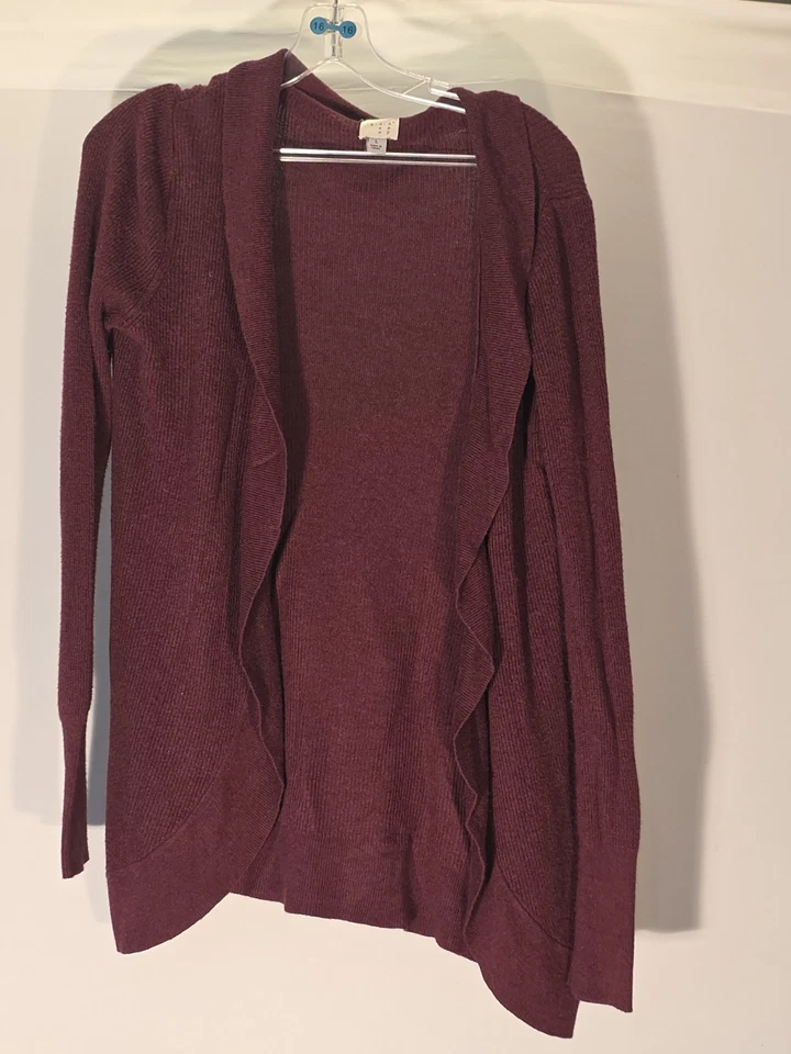 Cárdigan suéter A New Day granate frente abierto para mujer talla grande Foto 1 de 4