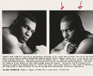 MIKE TYSON vs. DONVAN "RAZOR" RUDDOCK MARCH 18, 1991 PUBLICITY PHOTO - Picture 1 of 2