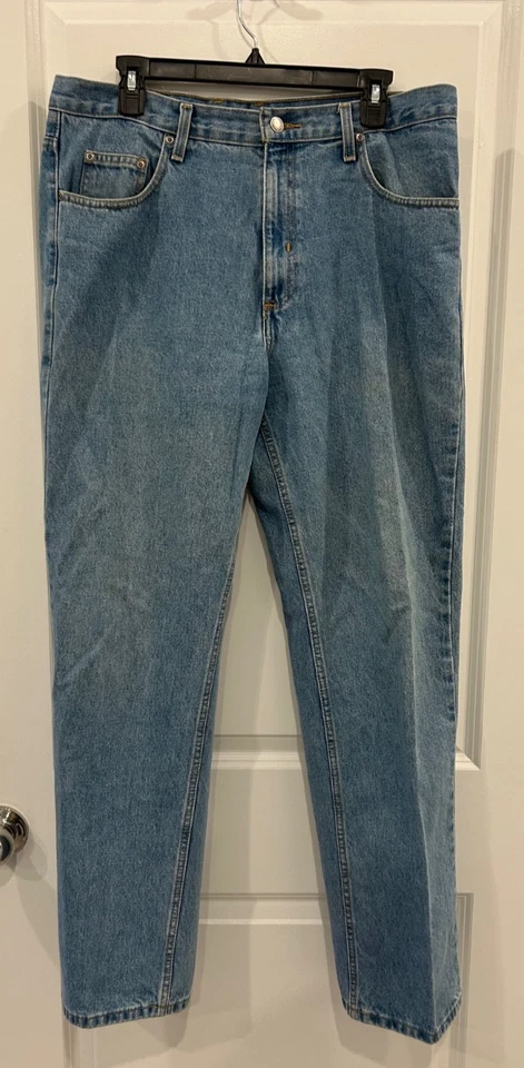 Vintage Members Mark Mens Denim Light Washed Blue Jeans Size 34x31.5 - Image 1 of 4
