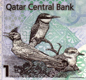 QUATAR CENTAL BANK billet neuf 1 RIYAL Pick20 OISEAUX  ENDEMIQUES QATAR   - Picture 1 of 2