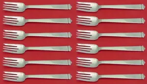 Hampton by Tiffany and Co Sterling Silver Salad Fork Set 12 pieces 6 7/8" - Picture 1 of 3