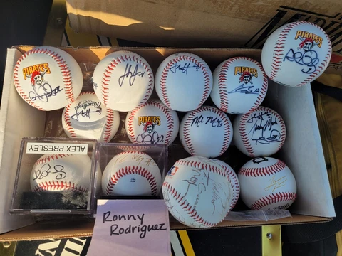 Huge lot 14 autographed signed Pittsburgh Pirates logo baseballs some multi Cover
