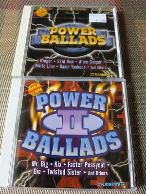 Power Ballads 1 & 2 Hits Of 80s Best Of CD Lot Winger Skid Row Dio Zebra Kix Foto 1 de 2