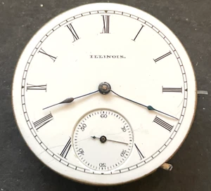 Antique 1886 Illinois Grade 150 Pocket Watch Movement Parts/Repair Hands 8s 11j - Picture 1 of 2
