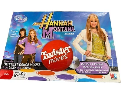 Hannah Montana "Twister- Moves" Game Disney Milton Bradly Games 2008 Duel CD 1-2 - Image 1 of 3