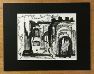 "Pintura a tinta original de Lori Clark enmarañada a 11"" x 14"" manga de plástico ¡REGALO! - Imagen 1 de 2