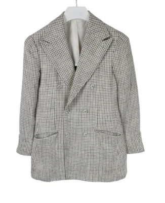 Blazer SUITSUPPLY La Spalla Para Hombre UK 34 Mezcla Seda y Lino Doble Pecho Foto 1 de 4