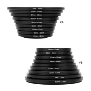 Professional Set of 9 Camera Lens Filters Polarizing Adapter Conversion Rings - Picture 1 of 10