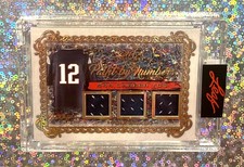 2021 Tom Brady Leaf Art of Sport Triple Game Used Patch Relic #17/25 NE PATRIOTS