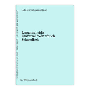 Langenscheidts Universal-Wörterbuch Schwedisch Karin, Lide-Corneliusson: