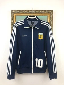 Vintage Argentina Football Jacket Track Top Soccer #10 World Cup Size S - Picture 1 of 21