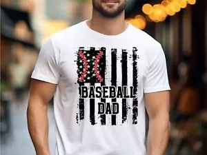 Baseball Dad T-Shirt, Unisex Garment-Dyed Tee, Sportswear, Gift for Fathers Day, - Picture 1 of 61
