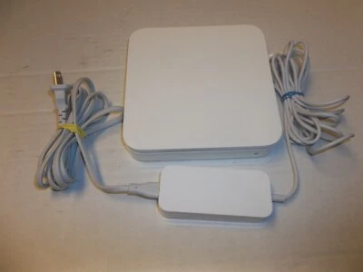 Apple Airport Extreme Model A1408 Base Station Wireless Router + Adapter - Image 1 of 4