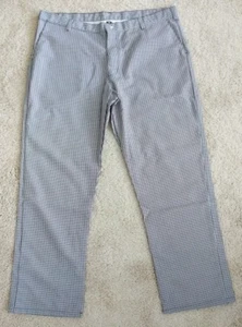 iD by Landau Chef Cook Pants Houndstooth Black White Mens Size 42 - Picture 1 of 5