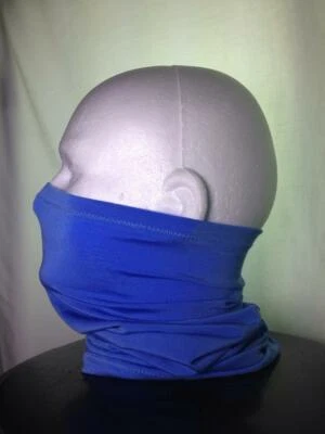 Protector facial mediano adulto cuello polaina máscara facial Buff cubierta facial azul Foto 1 de 4