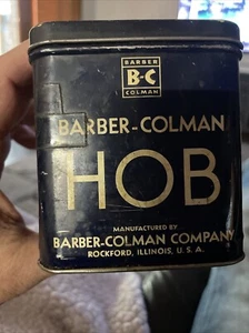 Vintage Tin Adv. HOB Barber Colman Company Original Tin Can Rockford, Illinois - Picture 1 of 10