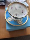 Royal Collection Tea Cup And saucer Coat Of Arms. Stunning Blue. With Box