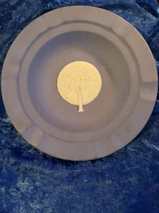 Rare SPACE ODYSSEY WEDGWOOD England Blue Plate Lunar Moon and Rocket Jasperware - Picture 1 of 5