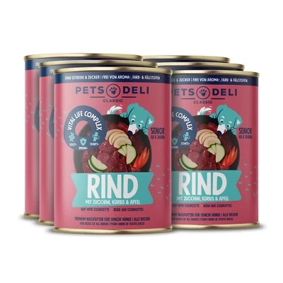 Pets Deli Getreidefreies Adult Nassfutter Hunde mit Rind 6 x 400g - Bild 1 von 4