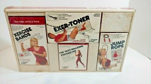 Vintage Shape Shop Exer-Toner Xercise Bands Pedometer Jump Rope New Sealed 1989 - Picture 1 of 2