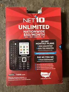 Net 10 Samsung T401G SLIDER Cell Phone - Black (Net10) Cellular Phone - Picture 1 of 4