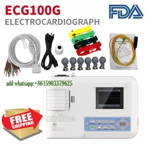 CONTEC Single channel Ecg Ekg machine Electrocardiograph 12 lead ECG machine - Picture 1 of 13