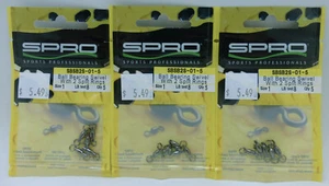 SPRO Ball Bearing Swivel Size 1 with 2 welded rings 8lb 3 packs of 5 SBSB2S-01-5 - Picture 1 of 3
