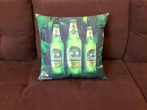 1x Chang Thailand Beer Cushion Cover Pillow Case 18” 45x45cm Party Gift - Picture 1 of 10
