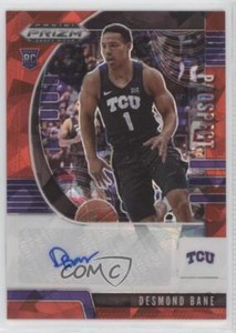2020-21 Panini Prizm Draft Picks Prospect Red Ice Auto Desmond Bane Rookie RC
