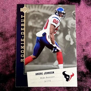 Camiseta Andre Johnson 2006 Upper Deck debut novato como nueva Texans Legends Miami SP💙 - Imagen 1 de 4